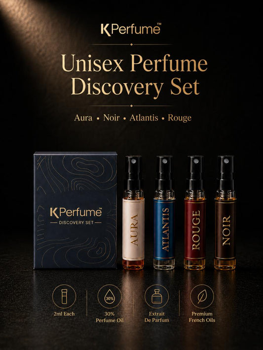 4 in 1 Unisex Perfume Discovery Set (Aura+Noir+Atlantis+Rouge)